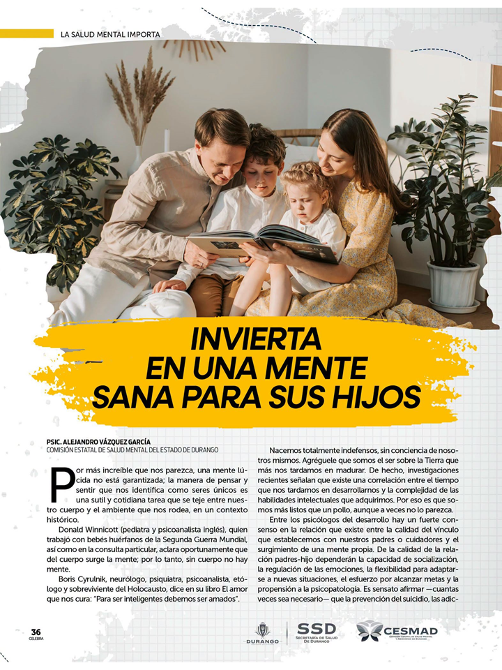 ARTÍCULO DE SALUD MENTAL DEL MES DE AGOSTO
